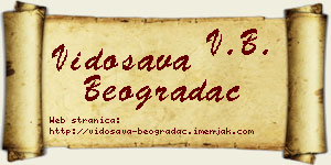 Vidosava Beogradac vizit kartica